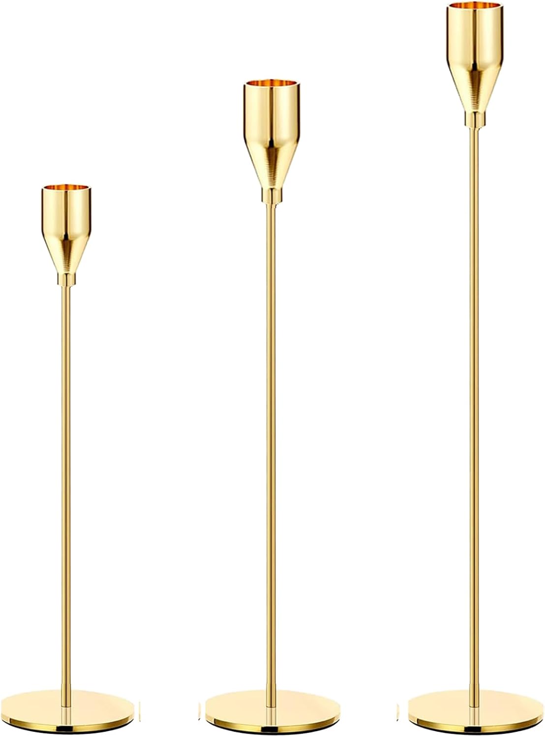 Candlestick Holders Set of 6 Taper Candle Stick Holders, Mantel White Candlestick Holders for 3/4" Taper&Led Candle, Elegant Candle Holder Centerpiece for Wedding/Party/Dinning/Anniversary