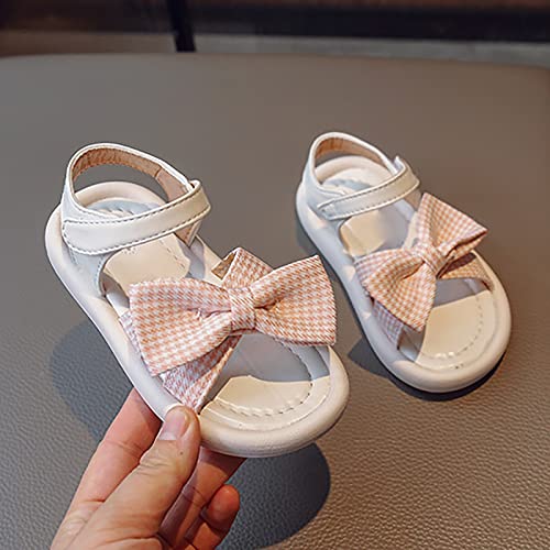 Girls' Sandals Princess Shoes Fabric Strap Bow Open Toe Soft Bottom Beach Sandals Daily Casual Rose Jelly Sandals3