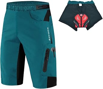 Lilychan Mens MTB Mountain Bike Short Quick Dry Lightweight Work Golf Casual Shorts 7 Pockets