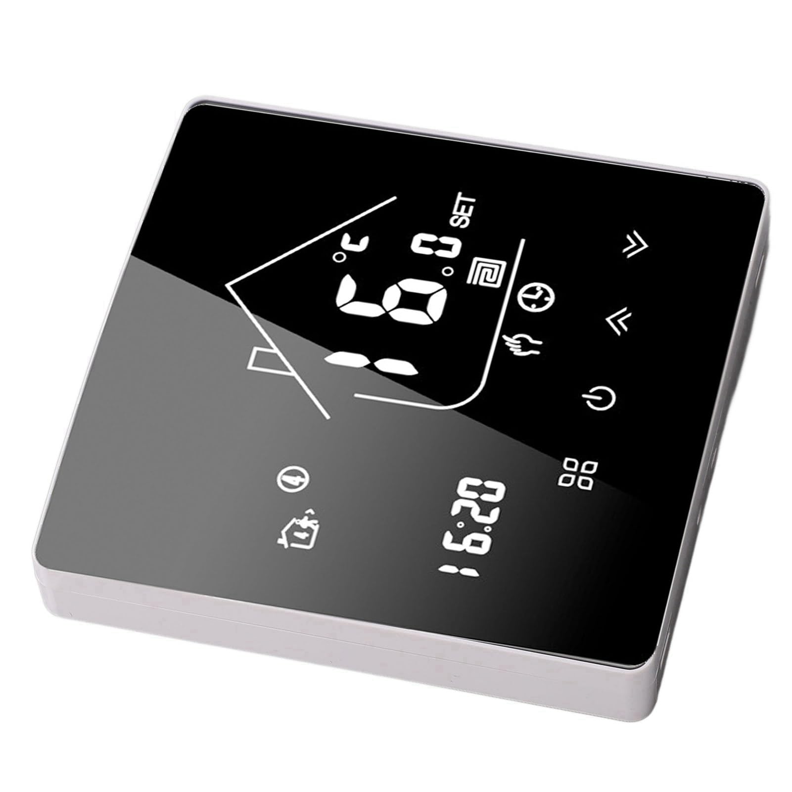 Cryfokt Termostato Digitale con Touch Screen LCD e Controllo Vocale - Regolatore di Temperatura Intelligente per il Riscaldamento Domestico - Materiale ABS Resistente