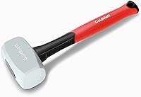 Vista 7 de Martillo de goma Goldblatt de 16 oz. Martillo de goma de bajo rebote con cabeza sólida y mango de agarre suave, martillos de doble cara suaves