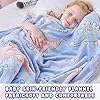 inhand Dinosaur Gift Toys for Kids Glow in The Dark Dinosaur Blanket for Boys Girls Fluffy Cozy Fleece Kids Blanket Birthday Christmas Halloween Easter Child Gifts Blue 50"x60" #5