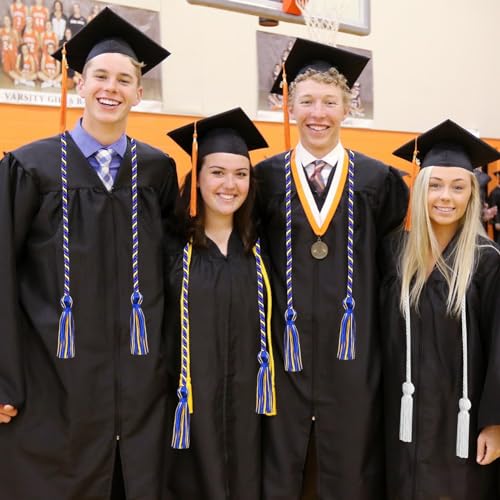 Image of Graduation Honor Cords Royal Blue and Gold Graduation Cords, 67 inch Long for Graduation Students