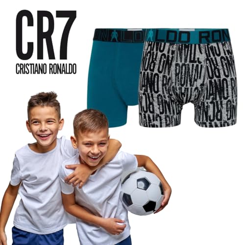 CR7 Underwear Youth Cotton Blend Trunks (2 Pack) - Structured and Flexible Design, Machine Washable, Multicolor Options (US, Alpha, Large, Regular, Regular, Multicolor)4