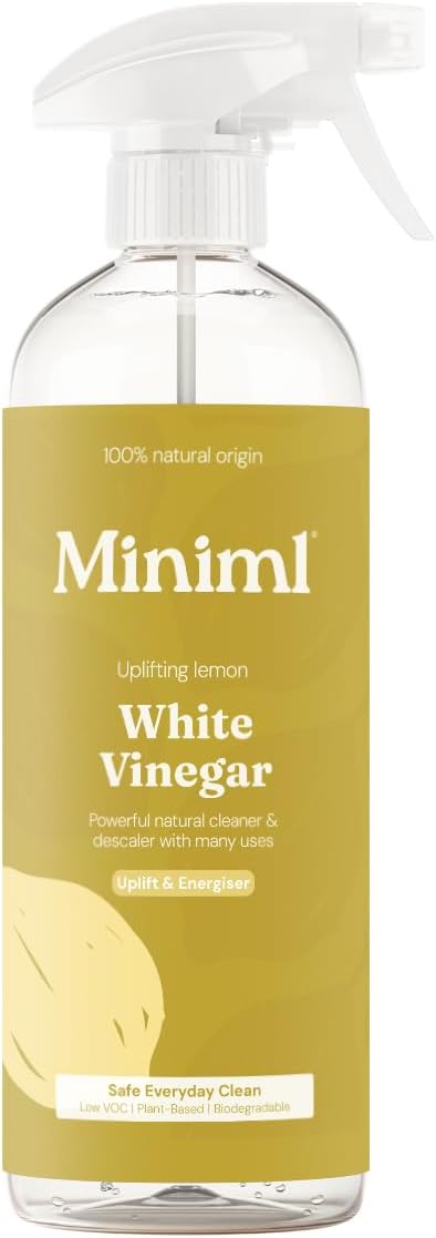 Eco White Vinegar Cleaning Lemon Scented 750ml - All Natural Multi-Surface & Multi-Purpose Cleaner, Limescale Remover, Laundry Softener & More - 100% Vegan & Cruelty Free