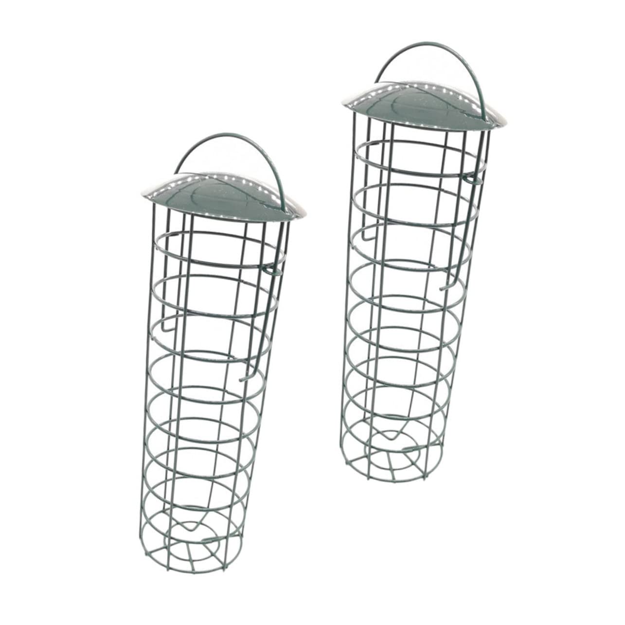 VANZACK 2Pcs Green Outdoor Bird Feeding Tool Hanging Pet Bird Supplies for Garden Courtyards Lightweight and Practical Design for Easy Use