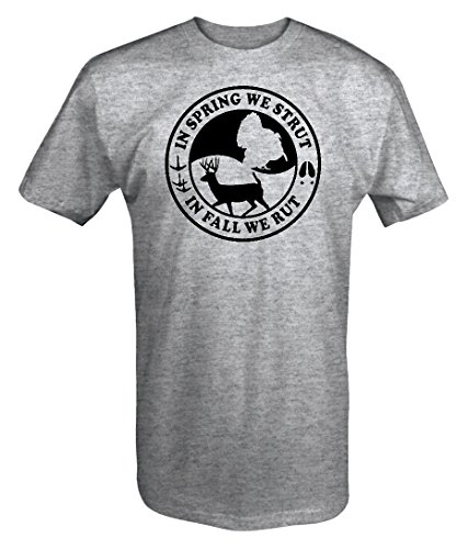 Lifestyle Graphix Strutt'in Rutt'in Whitetail Deer Turkey Hunting Mens T Shirt