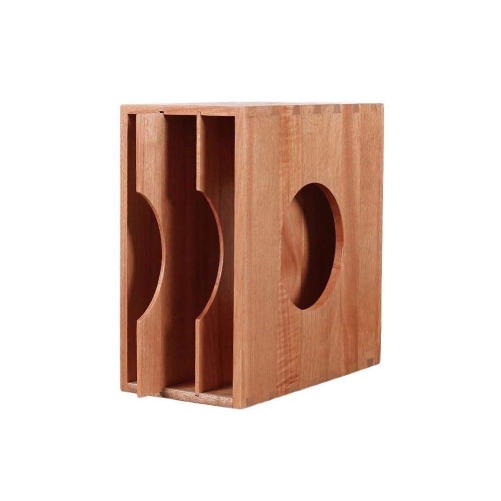 CHENGAIJIAN Cd Rack Tabletop Three Compartment Vinyl Record Rack Wooden CD Albums Box with Pull-out Shelves