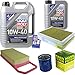 Produktbild Filter Set Inspektionspaket 6 Liter Liqui Moly Motoröl MoS2 Leichtlauf 10W-40 MANN-FILTER Innenraumfilter Luftfilter Ölfilter