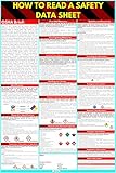 How to Read A Safety Data Sheet, SDS & MSDS Poster in English, Readable 24 x 36