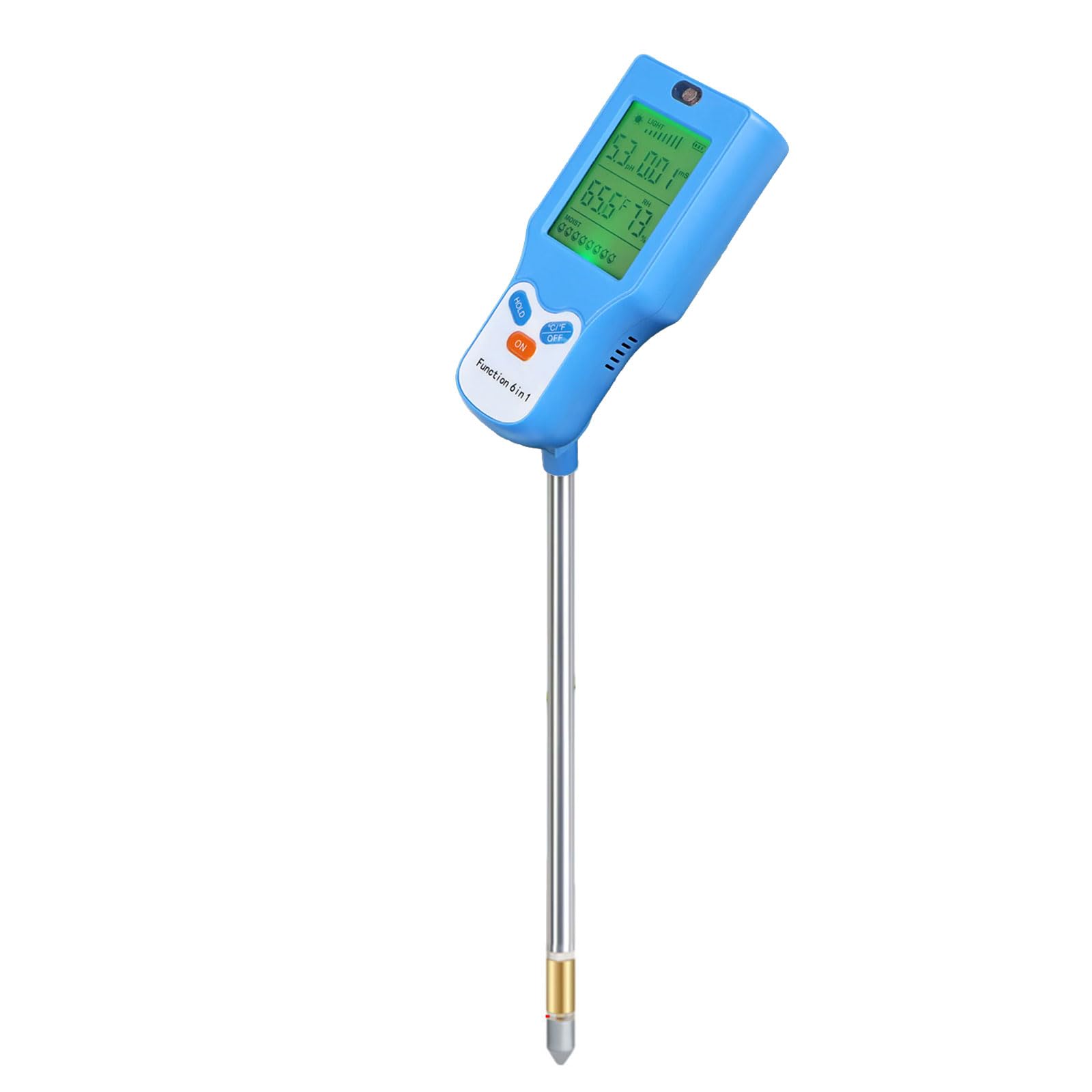 ordinarYone 6 in 1 Multiple Parameters Soil Tester for Accurate Measurement of, Temperature, Humidity, Light, and in Garde