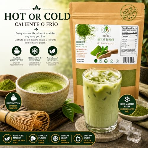Té verde matcha en polvo 4 oz bolsa resellable miniatura 4