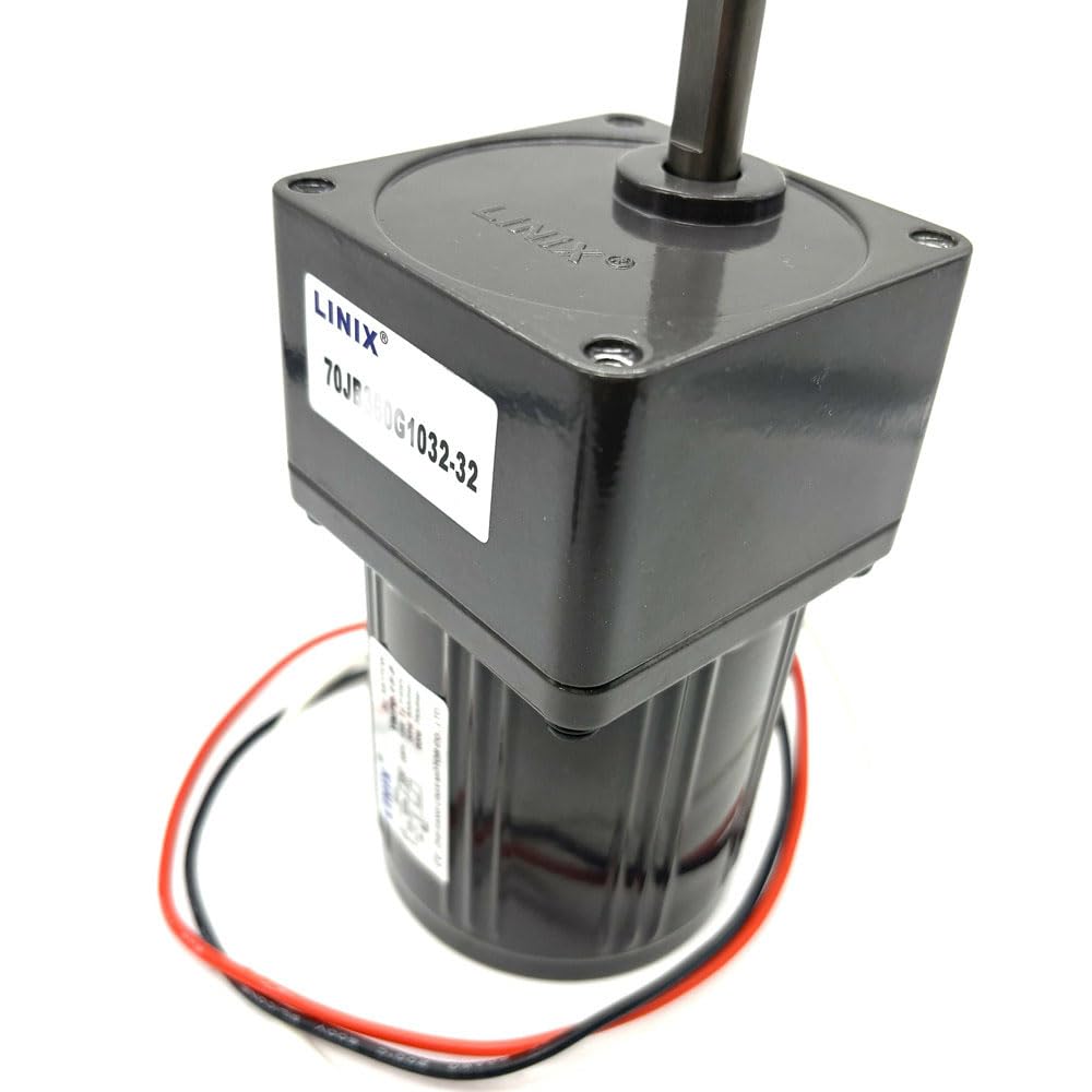 LINIX YN70-25 220 V CA 25 W 3 conductores motor de engranaje de giro fijo eje de salida Ø10 mm motor de condensador monofásico