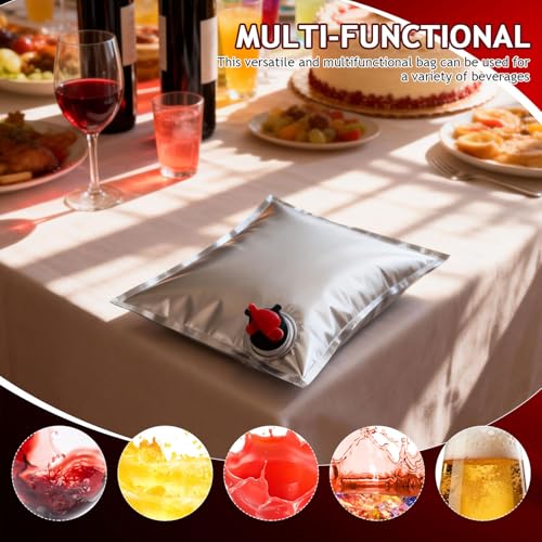 Bolsa para bebidas con válvula hermética de 5l: dile adiós a los derrames y envases pesados 3