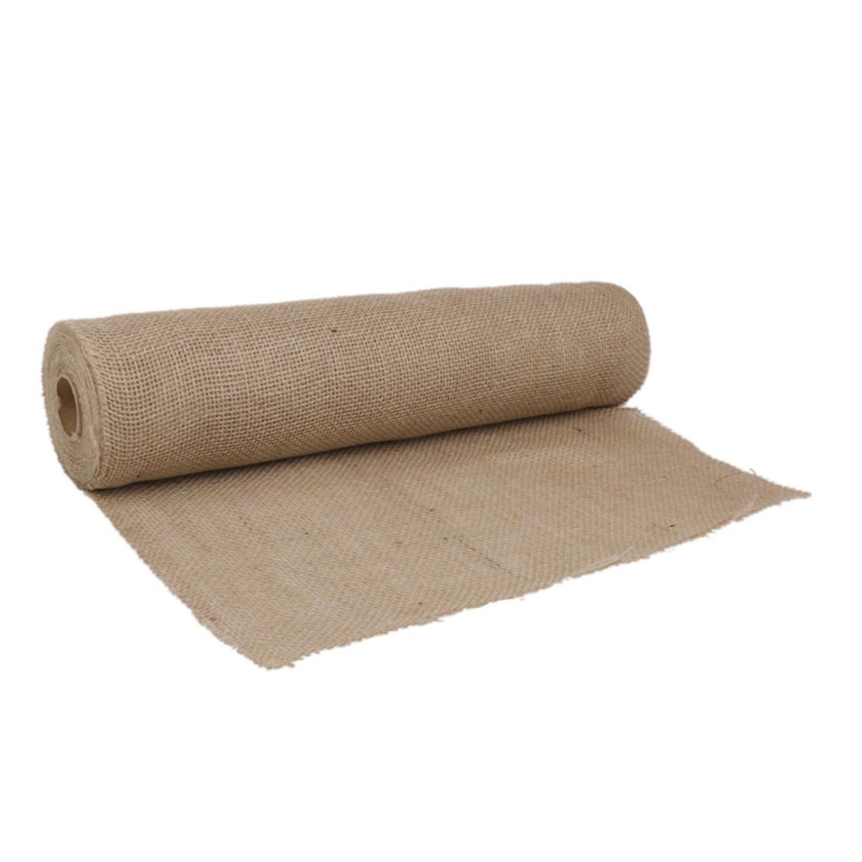 Chemin de table toile de jute mariage déco champêtre baptême rouleau tissu naturel 50cm x 10m