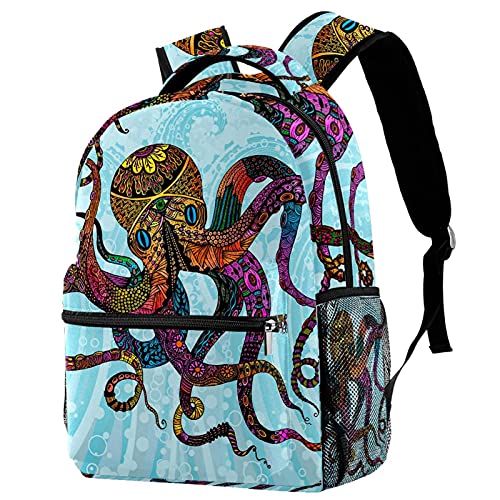 Sac à dos de voyage enfant avec porte-bouteille anti-fuite bleu