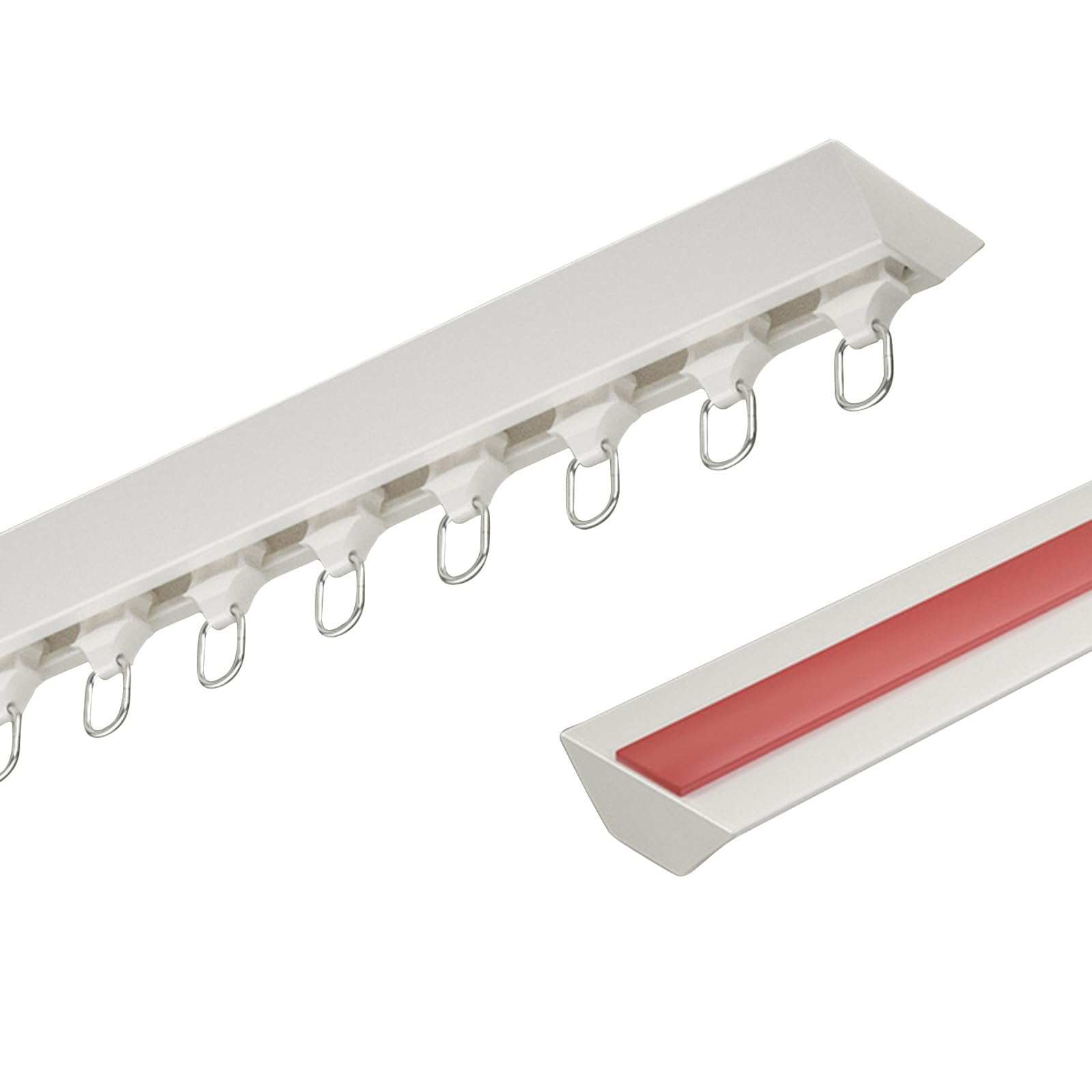 Rail rideau plafond adhésif pour cuisine et salle de bain 130cm