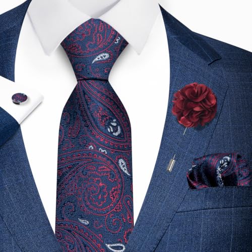 Image of joy alice 70 Colors Ties Set Men Mixed Color Necktie Handkerchief Cufflinks Brooch 3.15 Formal