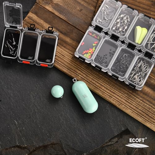 Image of ECOFT Lead Free Fishing Sinkers and Weights Coated Egg Sinkers Cannonball Sinkers Assorted Sizes 20g-200g in Bag and Fishing Weights Sinkers Assortment Box Drop Shot for Saltwater Freshwater