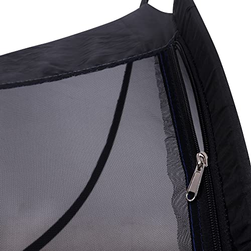 Image of Mosquito NET for Single Bed, Strong net, High Durability, Foldable, Corrosion Resistant, Lightweight,Polyester Material- Black