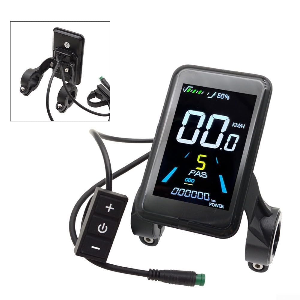 Display a Colori per Bici elettrica, 24 V, 36 V, 48 V, Supporto di Tensione | X3 a 5 pin alloggiamento resistente alle intemperie, interfaccia chiara di lettura