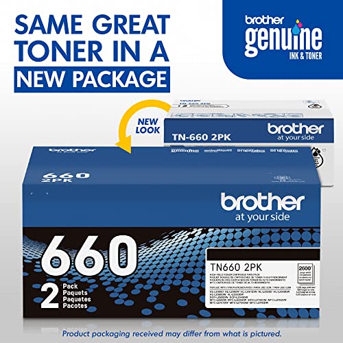 Image of Brother Genuine High-Yield Black Toner Cartridge TN660 (TN6602PK) (Pack of 2, 4 Count Total)