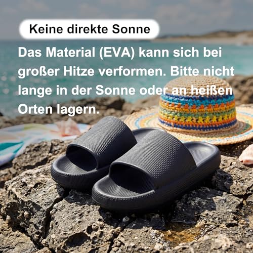 Donpapa Badeschuhe Damen Herren Original Badeschlappen Cloudyzzz Slides – Ansicht 4