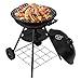 WOLTU CPZ8134sz Barbecue a Carbonella Portatile Grill Rotonda Griglia a Carbone con Ruote da Campeggio Picnic