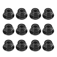 12 Stück Rc Kontermuttern, 1/10 Reifen 4 Mm rutschfeste Mutter Kompatibel Mit Axial Traxxas Trx4 Trx6 Scx10 Rc Modellauto(Schwarz) Radmuttern 1/10