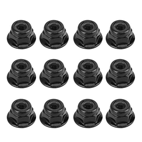 VGEBY RC Lock Nuts, Non-Slip 12PCS 4mm RC Car Nuts for 1/10 Scale Models for RC Hobbyists Collectors