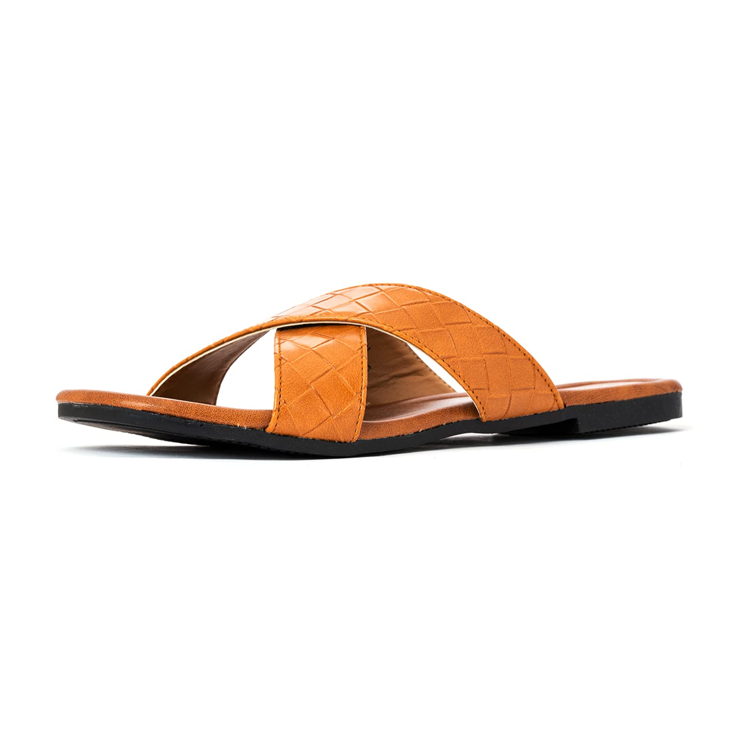 Khadims Tan Flat Mule Slide Sandal for Women (5320513) (B0B1QQ6VF6) Amazon Price History, Amazon Price Tracker