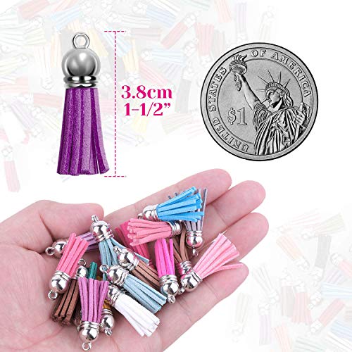 Cridoz KT-01 Tassels, Cridoz 200Pcs Leather Keychain Tassels Bulk thumb #2