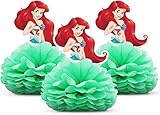 3 Decorations for Ariel Centerpieces Theme Happy Birthday Table Decorations Favor