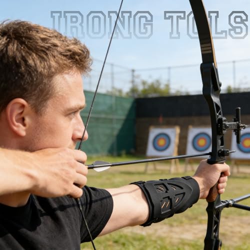 Archery Protective Arm Guard, 3-Strap Buckles Adjustable Forearm Protector, Thickened EVA Pad Bow Hunting Accessory, Archery Necessity - Thumbnail 7