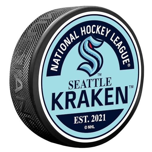 Sports Decor Seattle Kraken Textured Block Puck