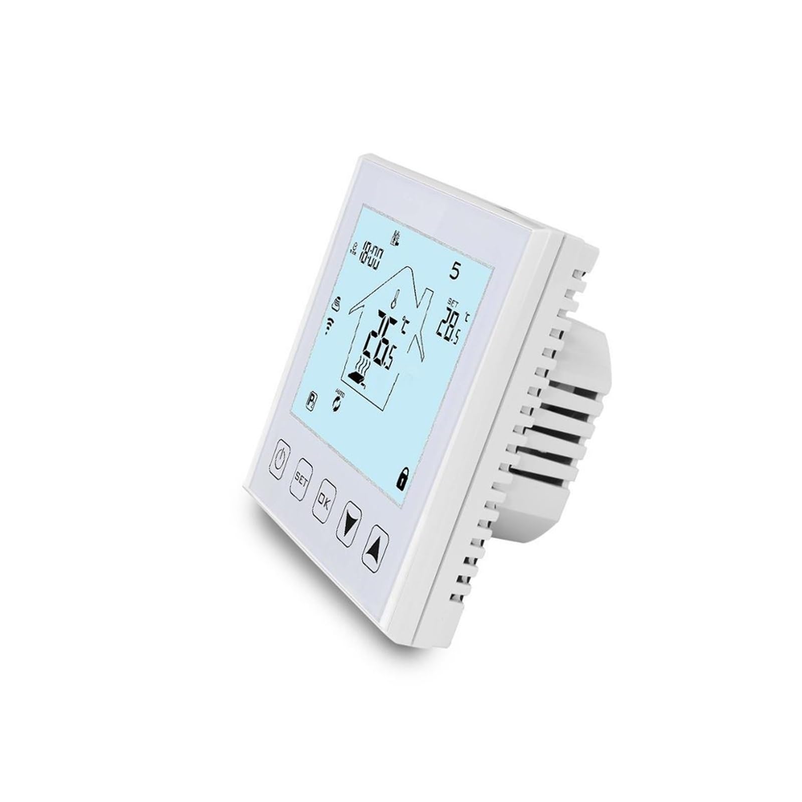 Smart WiFi Touch Termostat Bezprzewodowy regulator temperatury do wody/elektrycznego ogrzewania podłogowego Woda/kocioł gazowy działa Informacja O ZgodnośCi(16A Electric White)