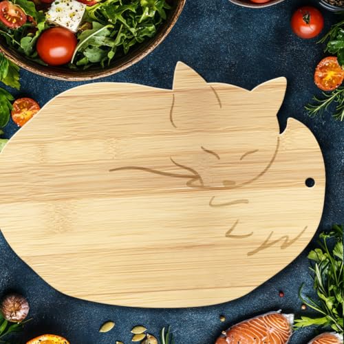 Tabla de Cortar de Madera de Bambú en Forma de Zorro WEBEEDY 34x25 cm miniatura 3