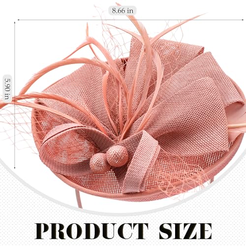 image for Zinniday Tea Party Derby Hat for Women - Fascinator with Detachable He