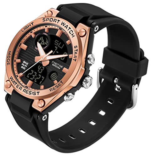 findtime Womens Watch Ladies Watches Waterproof Sports Analog Digital Watches LED Backlight Alarm Stopwatch Wrist Watches