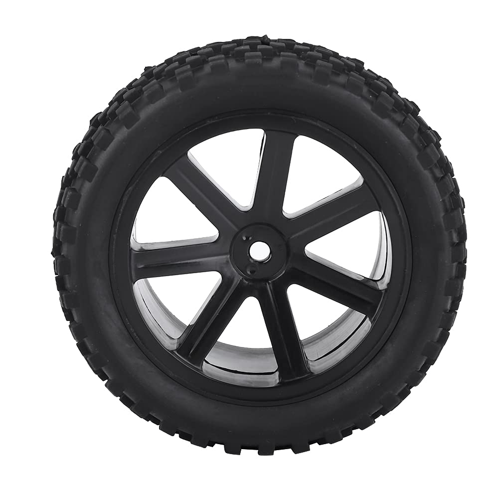 RC Tire, 4pcs 1/10 RC Truck Rubber Tire Wheel Tyre compatible with ZD Racing Buggy Crawler Car RC Wheel Tire (Black)