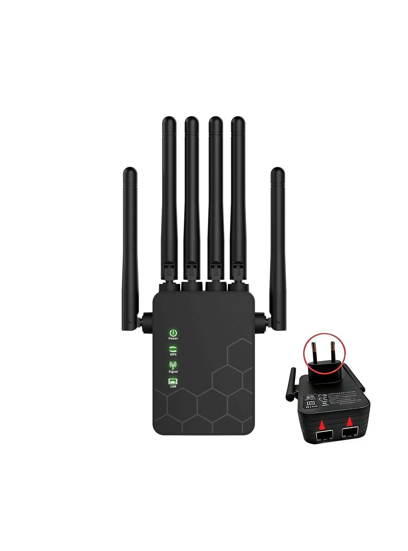 Répéteur WiFi,Amplificateur WiFi 1200Mbps Double Bande 5GHz/2.4GHz,Extender WiFi,Extension WiFi pour la Maison et Le Bureau,Mode Répéteur & Routeur & AP,Facile à Installer-beiyong