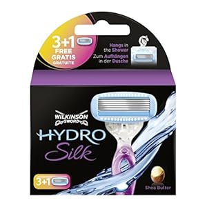 Wilkinson Sword Hydro Silk Rasierklingen für Damen Rasierer, 3 + 1 Klingen