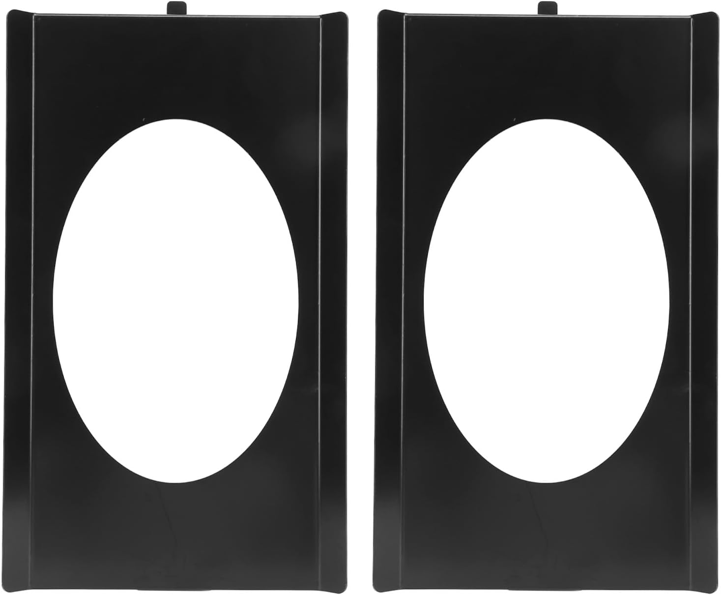 1 Pair 6x9 Inch Steel Behind Seat Speaker Brackets for C10 1973-1987 - Cab Corner Speaker Mounts - Matte Black