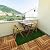 24 Pcs Hardwood Interlocking Patio Deck Tile and Artificial Grass Tile Waterproof Wood Flooring Tile Interlocking Turf Tile Outdoor Self Draining Tile for Balcony Garden Patio Lawn, 12x12 in