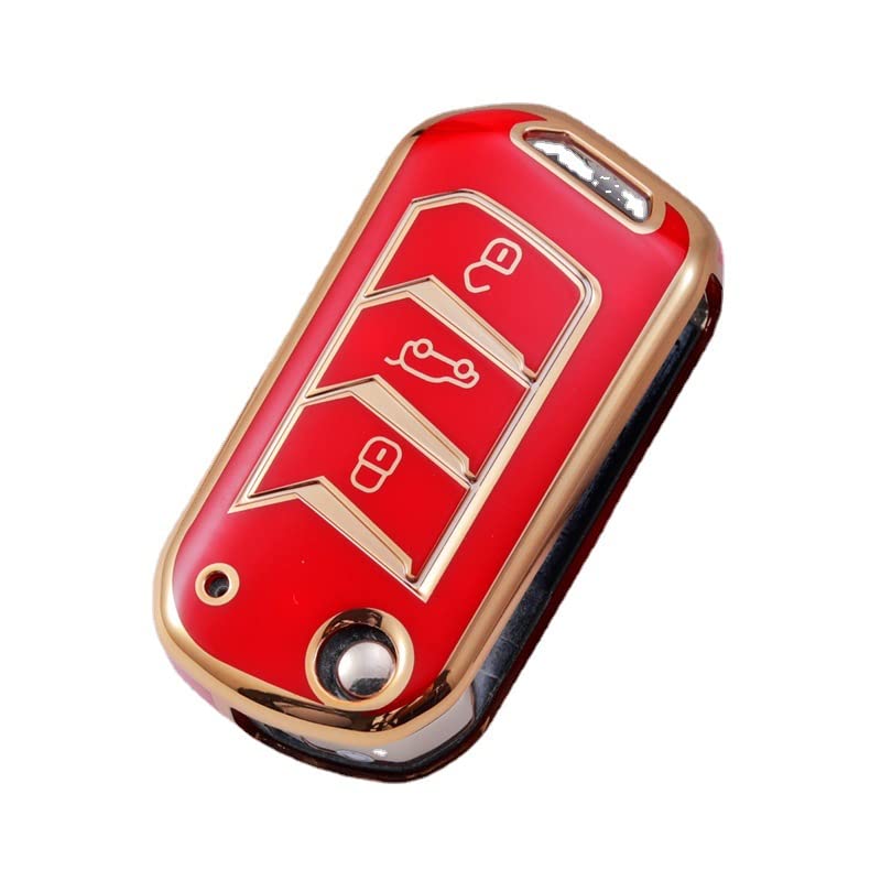 Buy JVCV® Gold Border TPU Key Cover Compatible with Mahindra XUV 700, Thar, Marazzo, Bolero