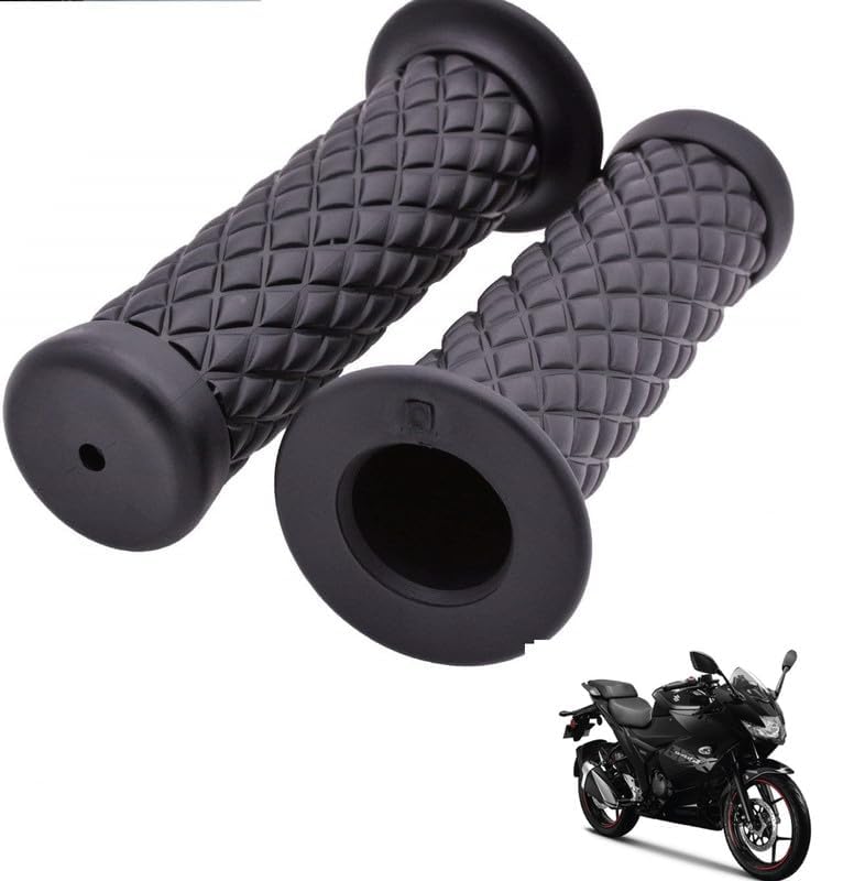 RevUp Bike Universal Handle Bar Grip/Handle Grip/Handlegrip/Handle Bar Pack of 2 Black Compatible with Jawa 42 Bobber-image-48