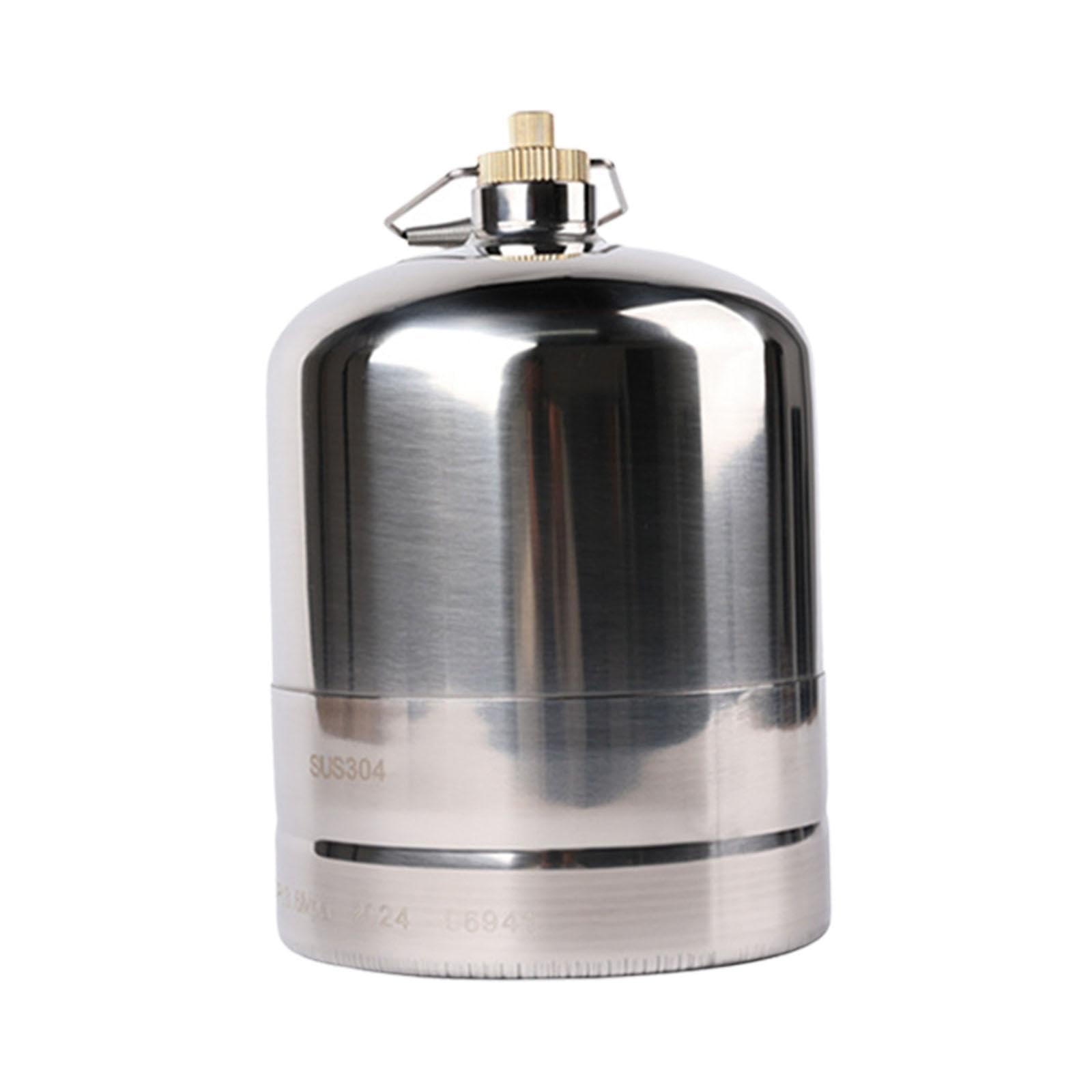 Bidon de carburant de camping vide rechargeable pour barbecue à gaz, cuisine en plein air, argent, 1,35 l