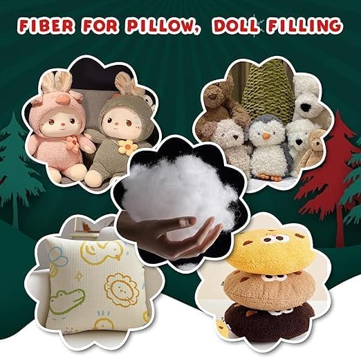 Christmas Fake Snow Decorations - Cotton-Like Fluffy Indoor Snow - Artificial Snow for Cape Village or Nativity, for Christmas Decorations Under The Christmas Tree (18oz / 500g)
