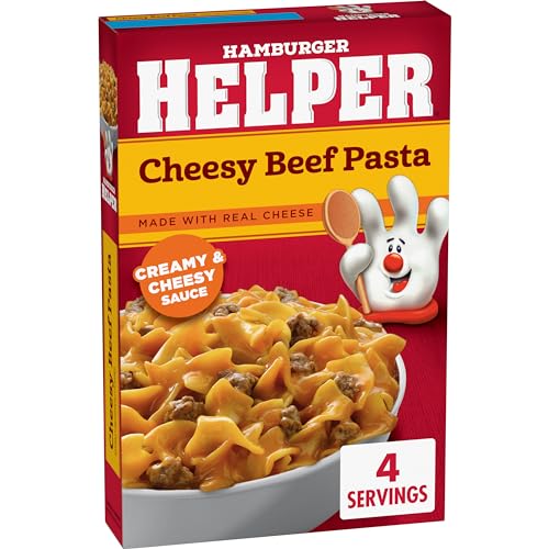 Image of Hamburger Helper Cheesy Beef Pasta Meal (5.2 oz - 12 Pack) No Artificial Flavors, Ready in 3 Easy Steps, Quick Meals Perfect for Midweek Dinners, Busy Evenings & Families On-the-Go