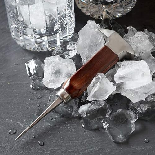 Picahielos para herramientas para tallar hielo de acero con mango de madera 6